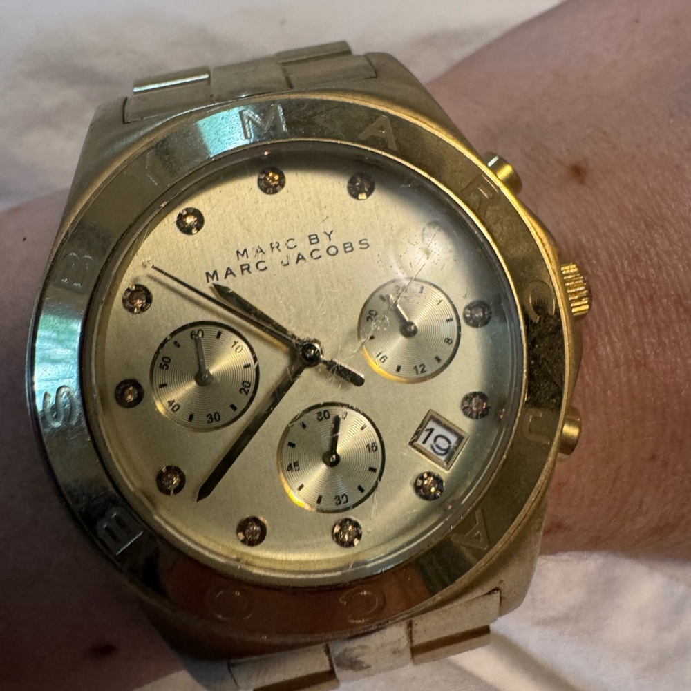 Marc Jacobs Gold-Tone Chronograph Watch